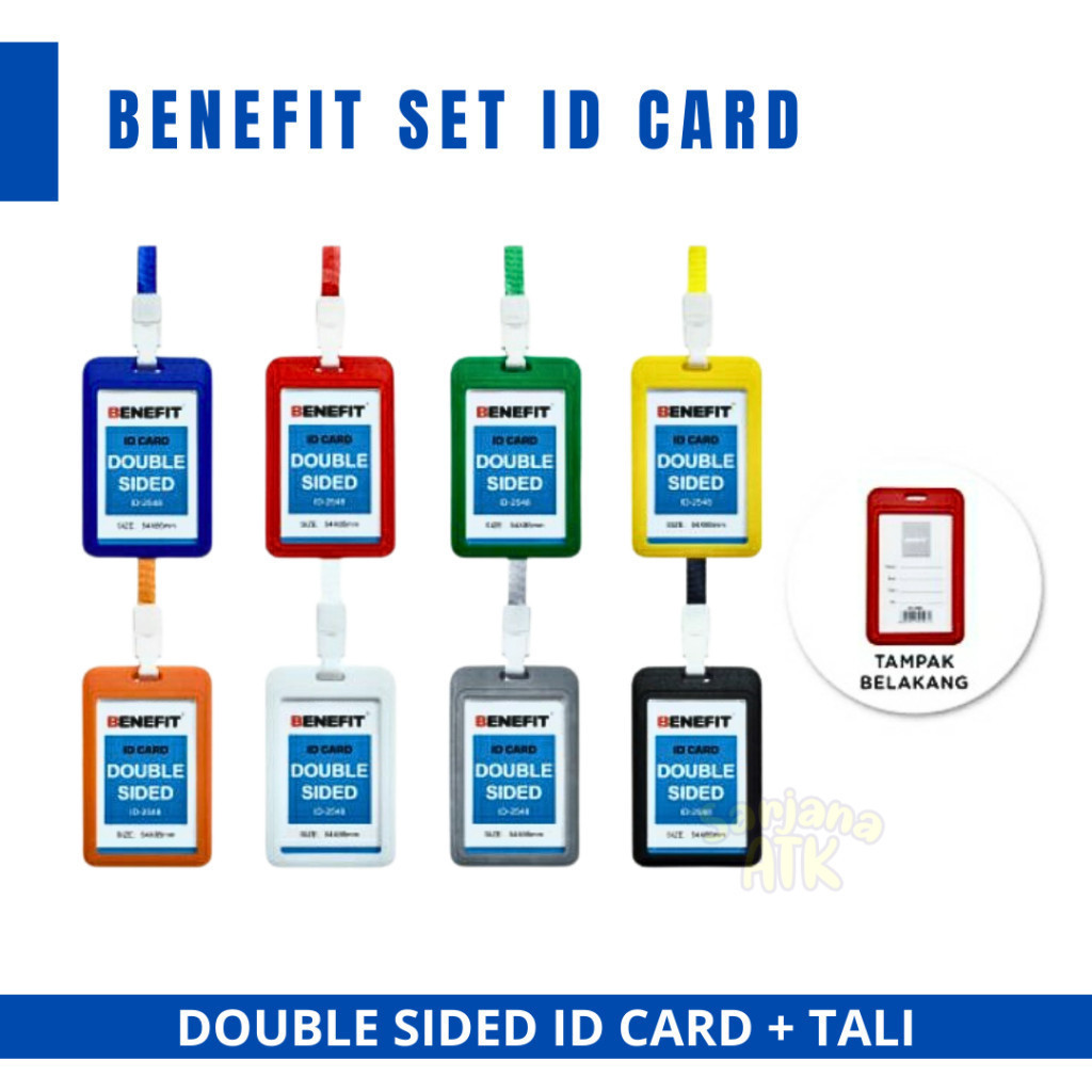 

Double Sided Tali + ID Card BENEFIT / Set Name Tag Benefit
