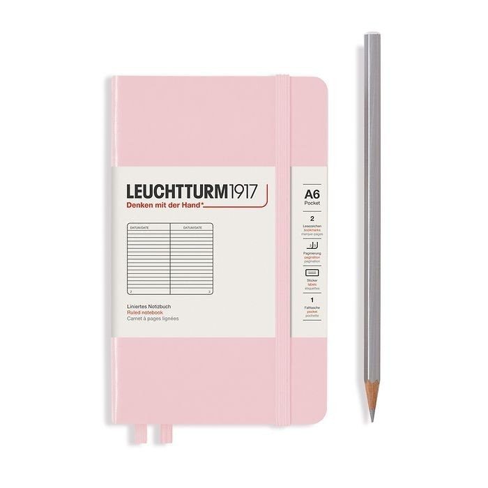 

[KUALITAS TERBAIK] LEUCHTTURM 1917 Notebook A6 187p. Hardcover - Powder, Lined 7mm