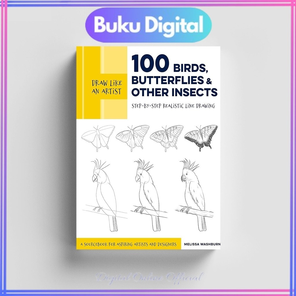 

Draw Like an Artist | 100 Birds, Butterflies, And Other Insects | Melissa Washburn