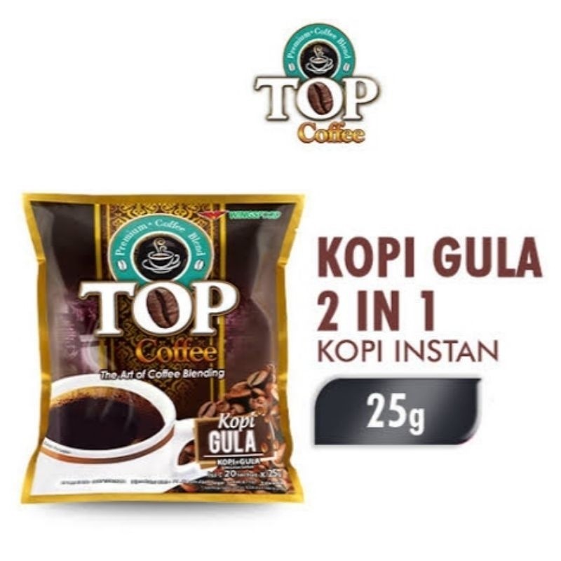 

Kopi Top Coffee Kopi + Gula 12 Sachet ~ Menoz Stores