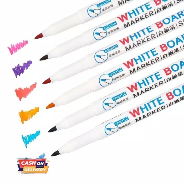 

✨LARIS✨ -Colorful Dry Erase Whiteboard Markers 8/12 pcs. Spidol White Board - 12 Warna