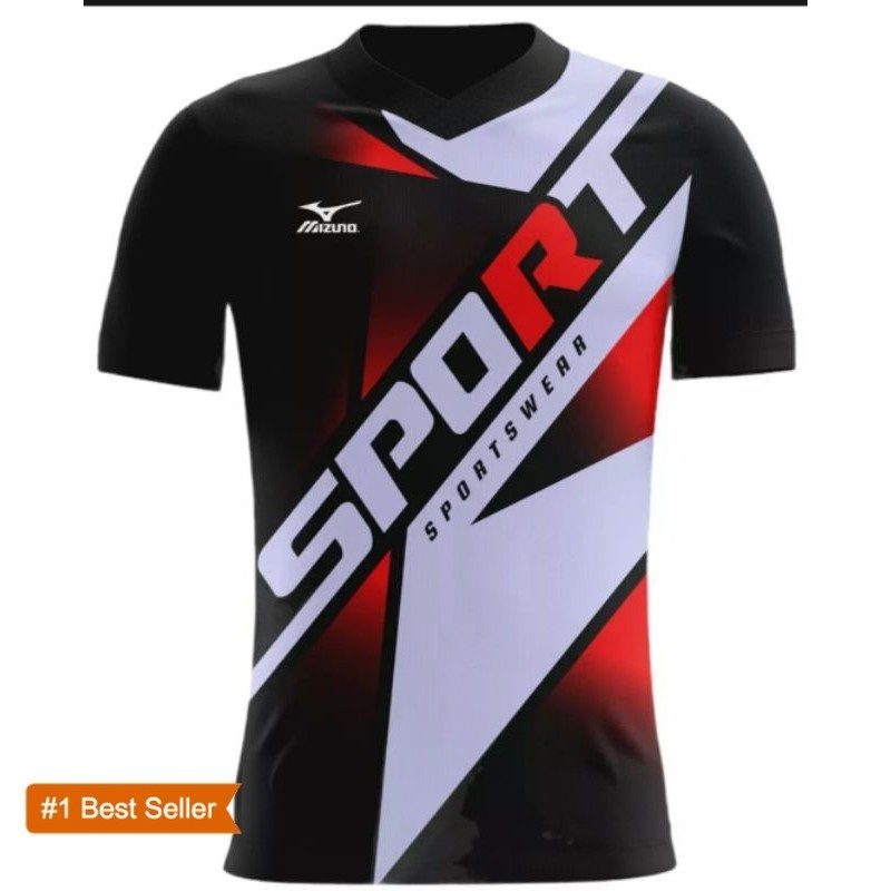 KAOS & ATASAN BAJU VOLLY MIZUNO/BAJU BADMINTON DEWASA M L XL/JERSEY OLAHRAGA PRINTING PRIA DEWASA