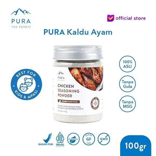

AD Pura Kaldu Asli - Bumbu Kaldu Ayam Kampung (100gr) - Kaldu Mpasi