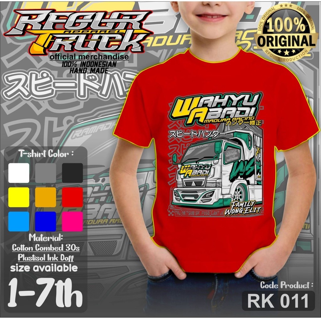 KAOS TRUK OLENG ANAK WAHYU ABADI TERBARU KAOS ANAK GAMBAR TRUK OLENG WAHYU ABADI KAOS TRUCK ANAK LAK