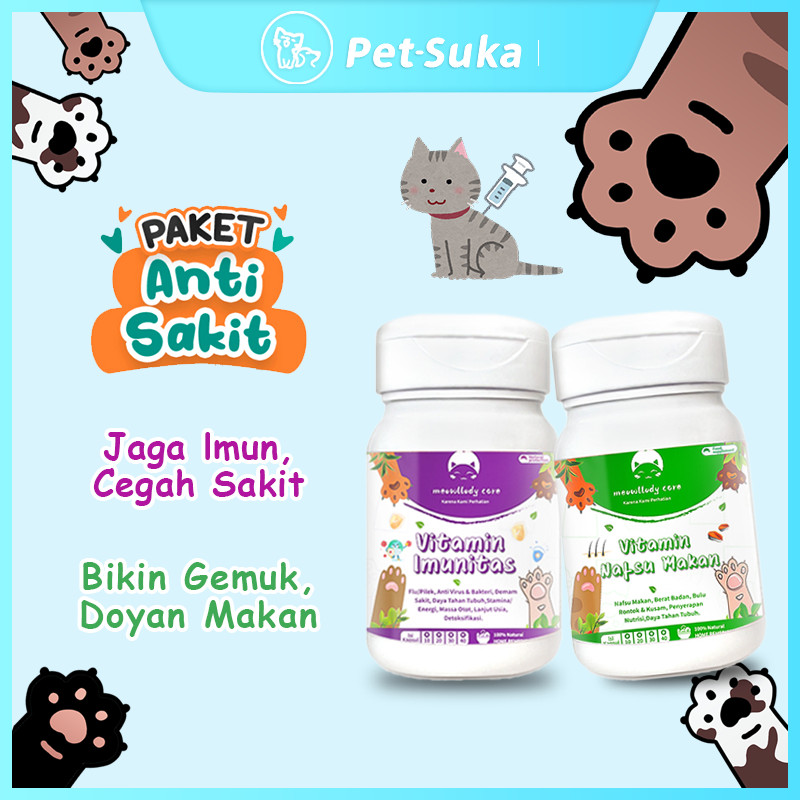 Vitamin Kucing Paket ANTI SAKIT & KEKEBALAN TUBUH vitamin kucing nafsumakani suplemen kucing