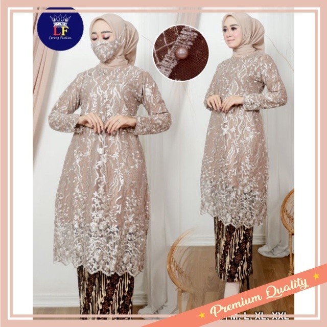 Kebaya buat Wedding kondangan Modern Remaja Murah / Set Kebaya Tunik Burkat Modren Wisuda Couple Pes