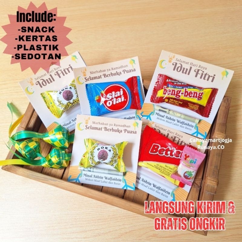 

[ RAMADHAN ] MINI GIFT SNACK + FREE PLASTIK + SEDOTAN BISA CUSTOM TULISAN