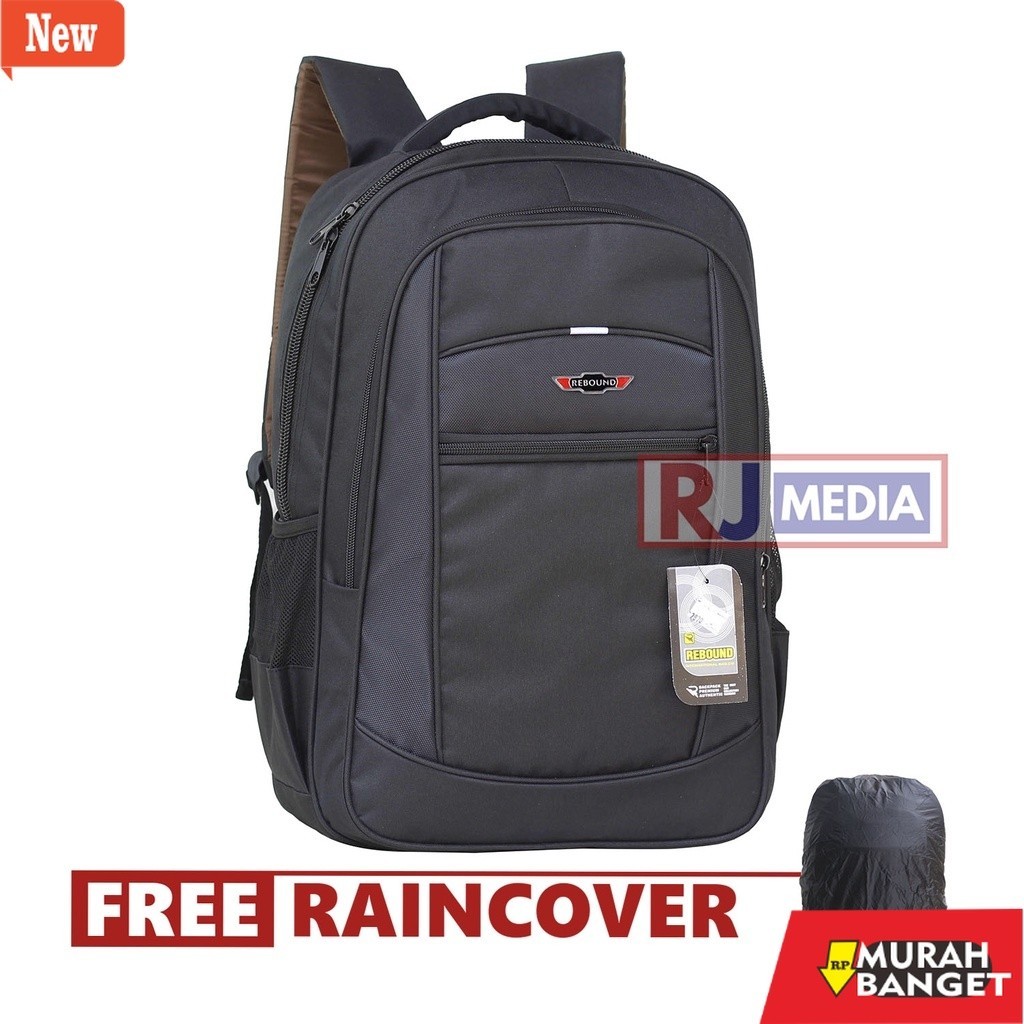 tas ransel wanita shopee Tas Ransel Sekolah Rebound Warna Hitam List Silver TERBARU Backpack SMP SMA