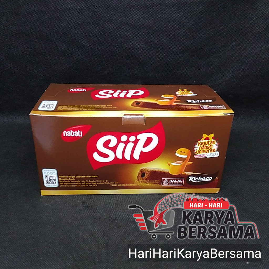 

NABATI SIIP RICHOCO COKELAT SNACK BOX 20'S X 4GR