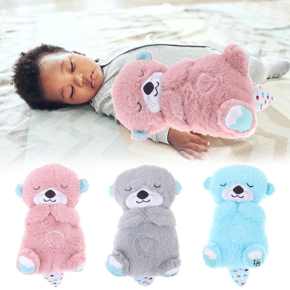 Soothing Sleeping Otter Toy Sleep and Playmate Otter Musical Stuffed Baby Toy  Slumber Otter Music B