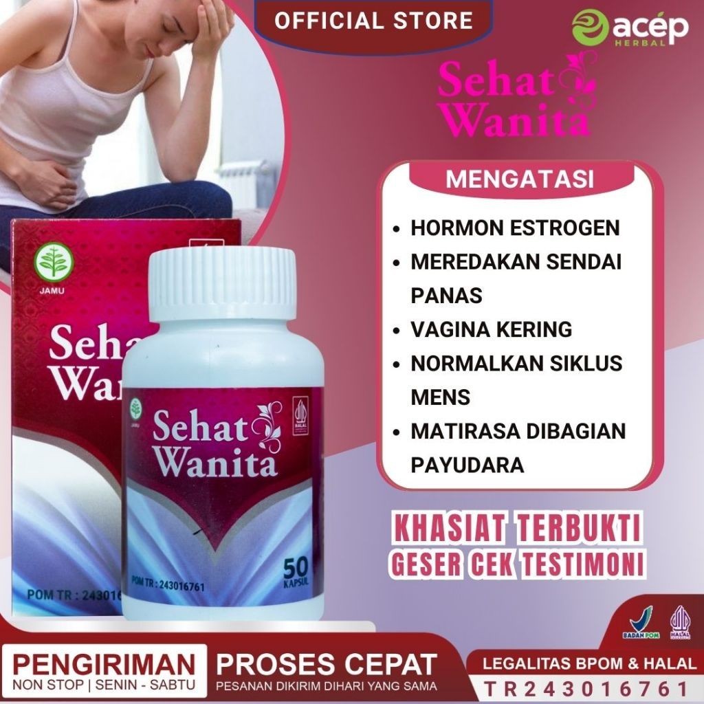 Sehat Wanita Solusi Tepat Obat Hormon Estrogen Wanita Pengaktif Hormon Kewanitaan Herbal Alami(GRATI