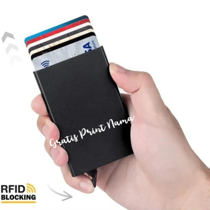 

[KUALITAS TETBAIK] Tempat Kartu Dompet Credit Card Holder Anti Pembobolan Scan RFID