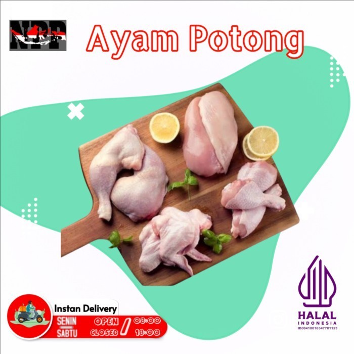 Daging Ayam Potong 10 / Parting Ayam 1000gr ( PARTING MIX )