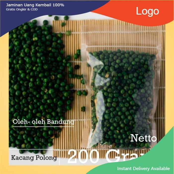 

Kacang Polong kacang cemilan snack oleh oleh bandung 200gr