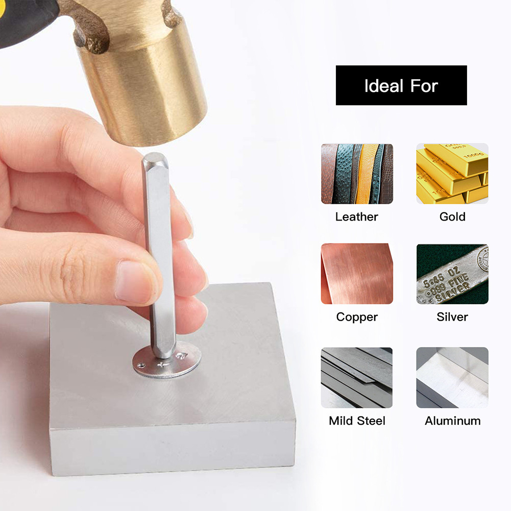 

36Pcs Alphabet Stamp Set Number & Letter Stamping Punch Kit Steel Die Embossing DIY Jewelry Metal Leather LOGO