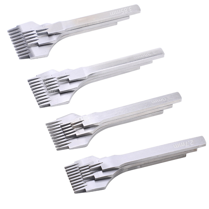 

LMDZ French Style Leather Craft Hole Punches Stitching Punch Tool Leather Craft Europe Oblique Flat Cut Prongs Lacing Stitch DIY