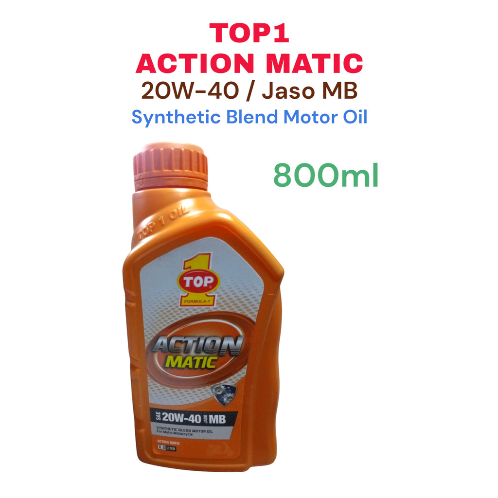 1 PCS TOP1 ACTION MATIC 20W-40 800ML OLI MOTOR TOP 1 ORIGINAL MURAH OLI MOTOR MATIC ORENS
