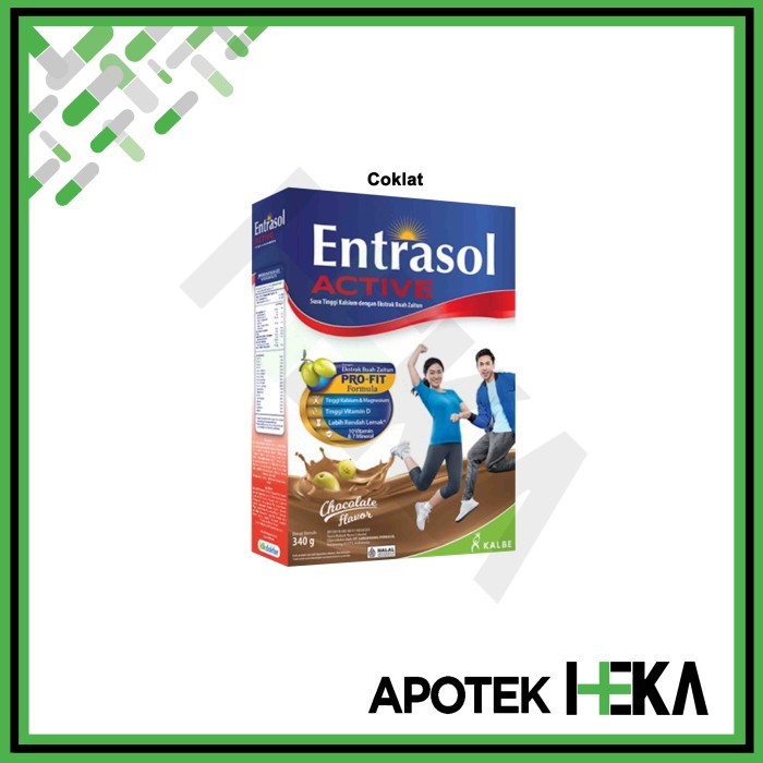 

Entrasol Active 340 g - Susu Tinggi Kalsium - Coklat