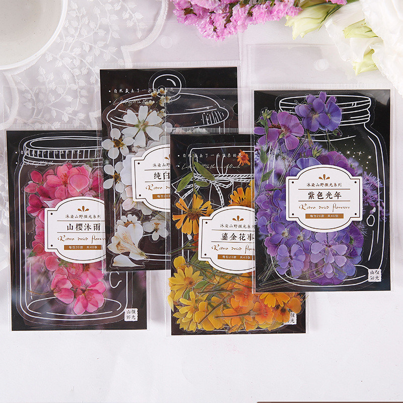 

40 pcs/pack purple flower Decorative PVC Stickers Scrapbooking diy Stick Label Diary Stationery Album Journal Sticker