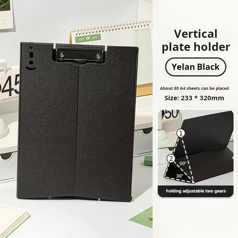 

Vertical Stand Clipboard A4 File Folder, Office Supplies, Student Writing Pad, Meeting Notes Holder with Pen Clip Design