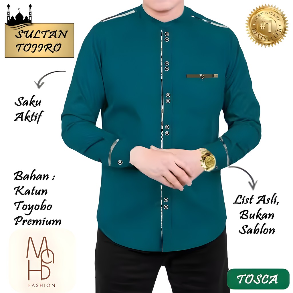 MF KEMEJA KOKO PREMIUM SULTAN TOYOBO, BAJU KEMEJA TOJIRO MUSLIM BAHAN TOYOBO PRIA PREMIUM TERMURAH -