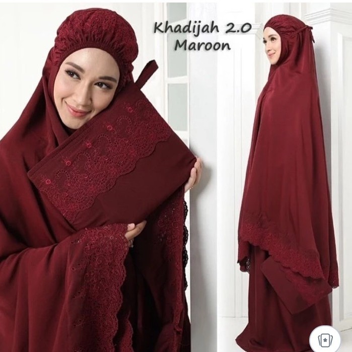 mukenah dewasa jumbo  / mukena KHADIJAH - Navy