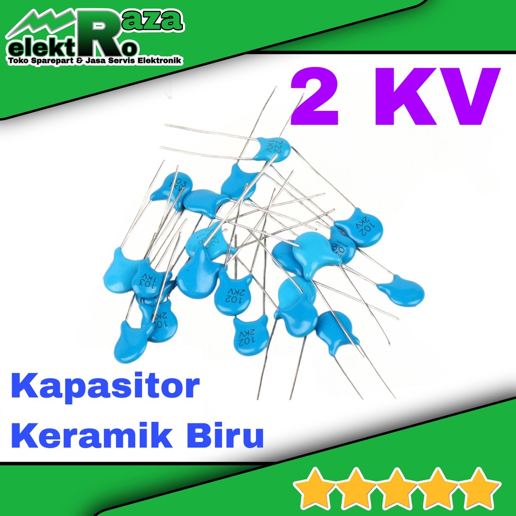 Kapasitor Keramik Biru 2KV 102 103 681 Ceramic Capasitor 2 KV 1nf 10nf 680pf