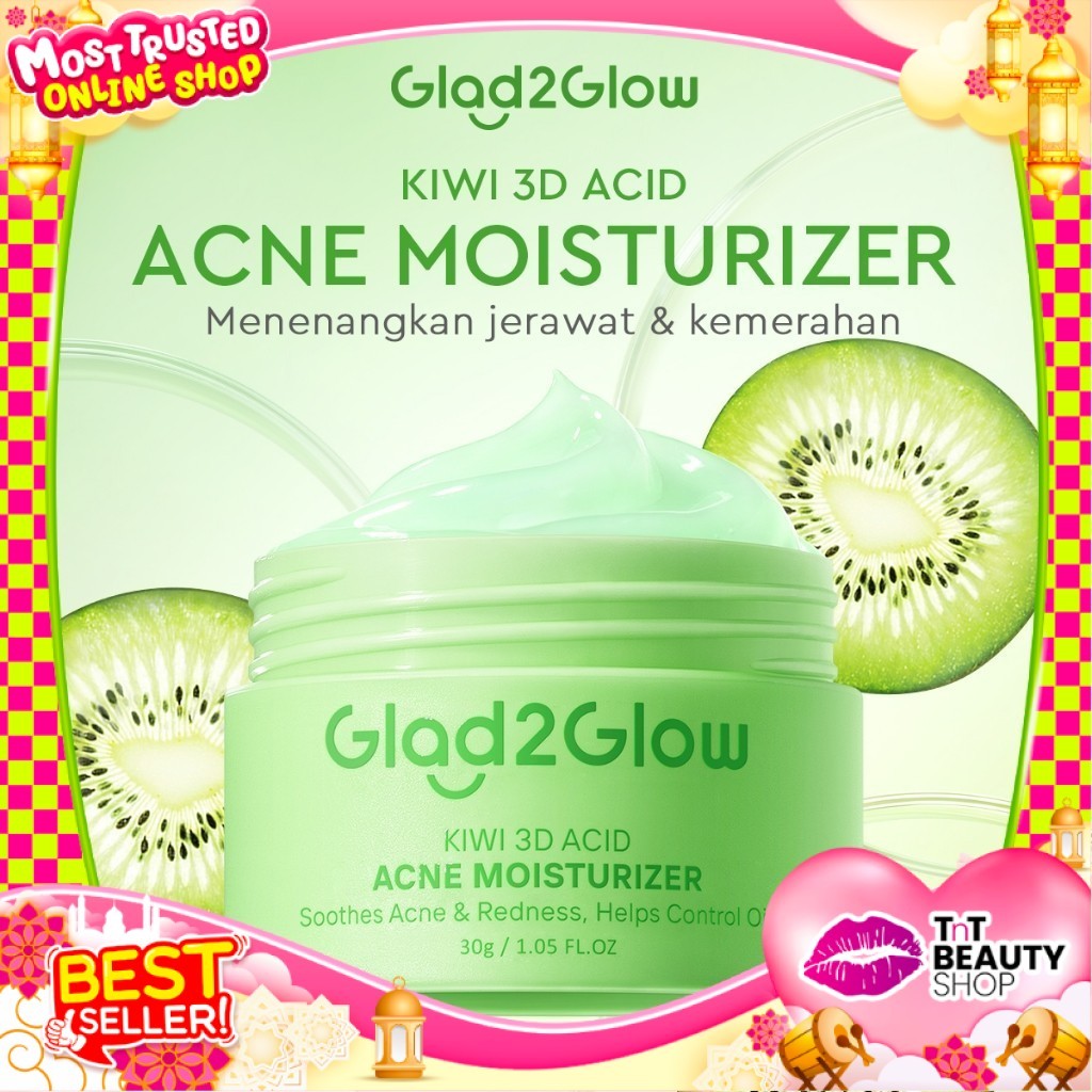 Glad2Glow Kiwi 3D Acid Acne Moisturizer 30g Acne moist Glad 2 Glow G2G | TnT Beauty Shop