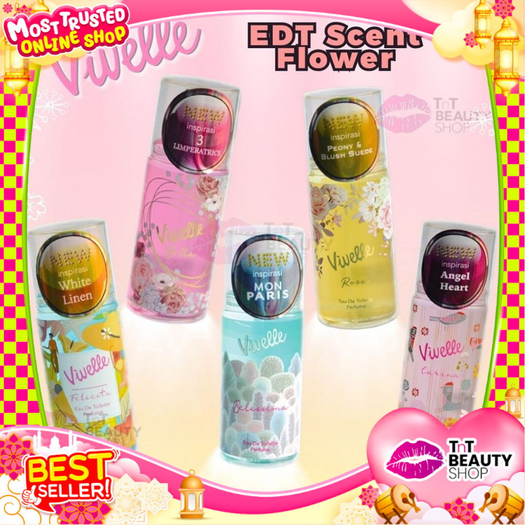 Vivelle Eau De Toilette Perfume Flower Scent Parfum Wanita 100 ml  | TnT Beauty Shop