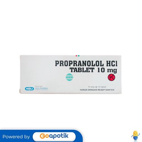 Propranolol Hcl Holi 10 Mg Box 100 Tablet