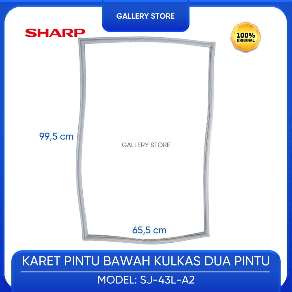 Gasket Karet Pintu Bawah 2 Pintu Kulkas SHARP SJ-43L-A2