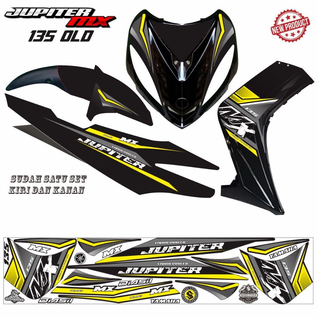STIKER MOTOR JUPITER MX LAMA / STRIPING JUPITER MX OLD STIKER VARIASI stiker keren