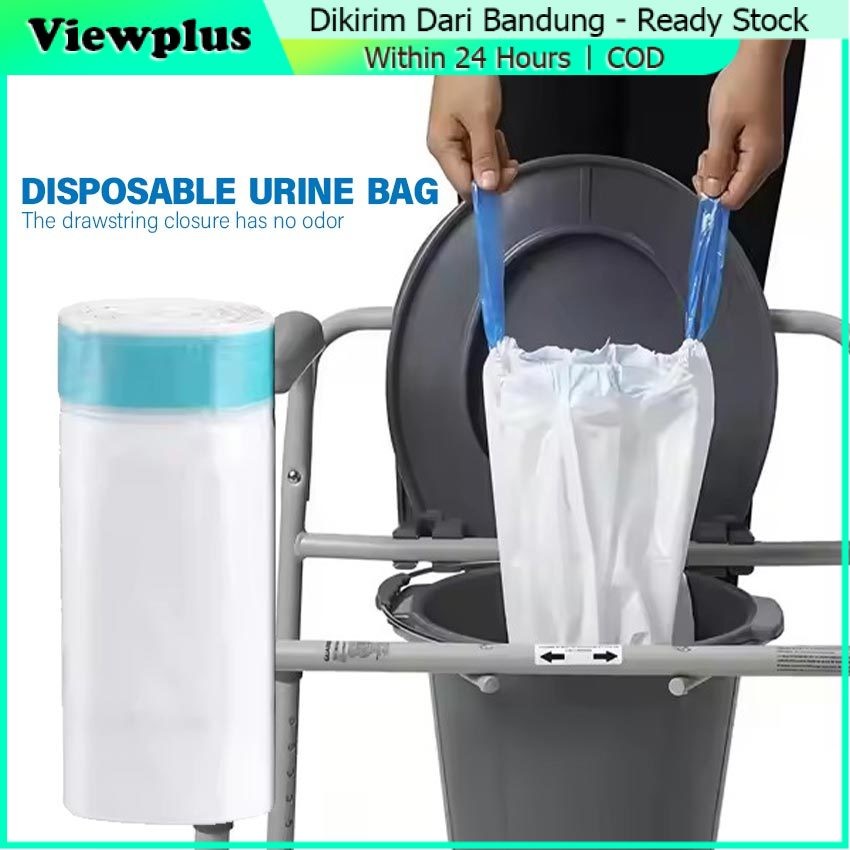 20Pcs/Set Plastic Sampah Serut Dengan Tali Pengikat Untuk Kursi Lipat BAB Commode Chair Standar for 