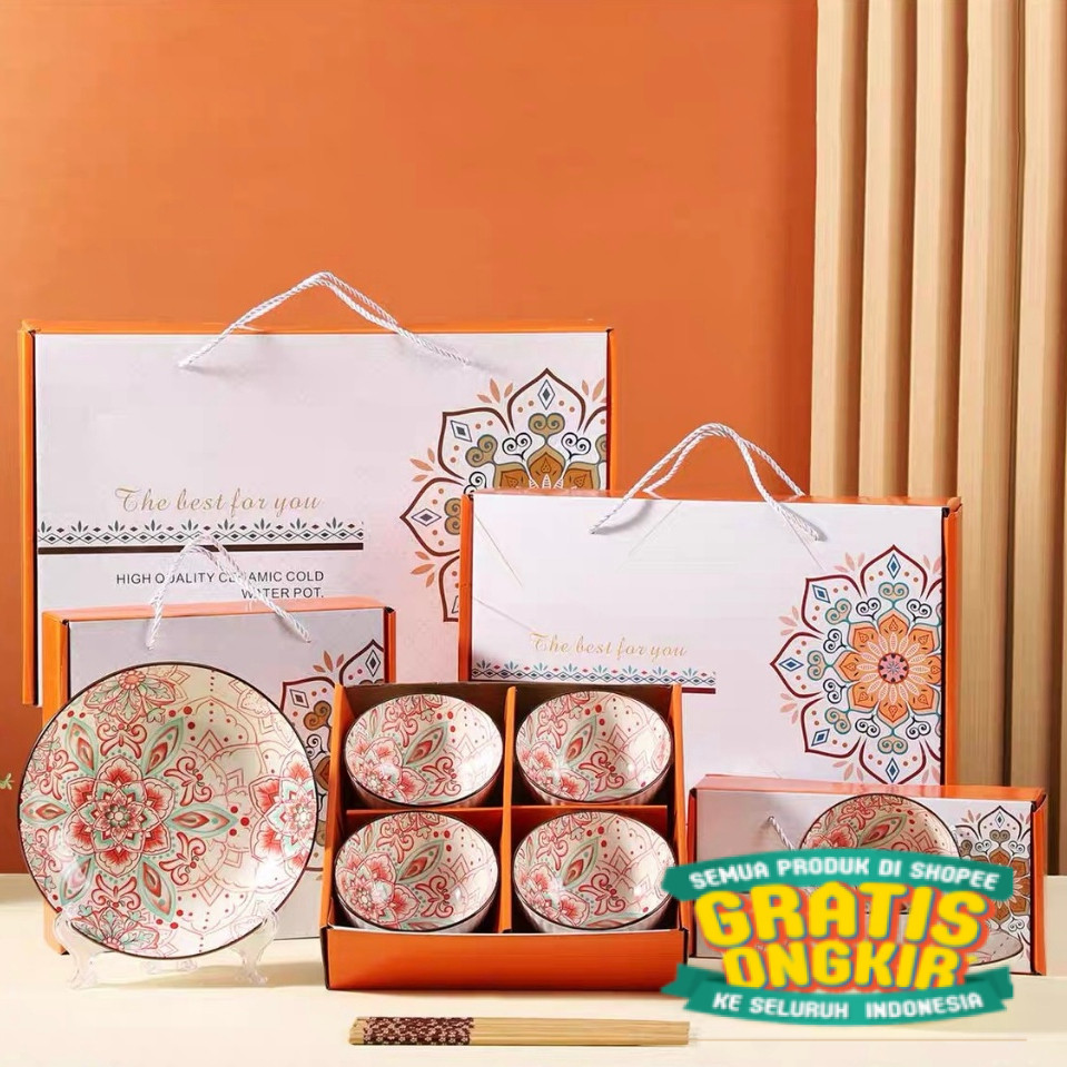 

[ COD ] PRO Hampers Set Piring Mangkok Souvenir Dining Set Mangkuk Keramik Parsel Lebaran Kado Pernikahan Hadiah Imlek Hampers Ulang Tahun Murah Parsel Ramadan Set/ keluarga oleh oleh