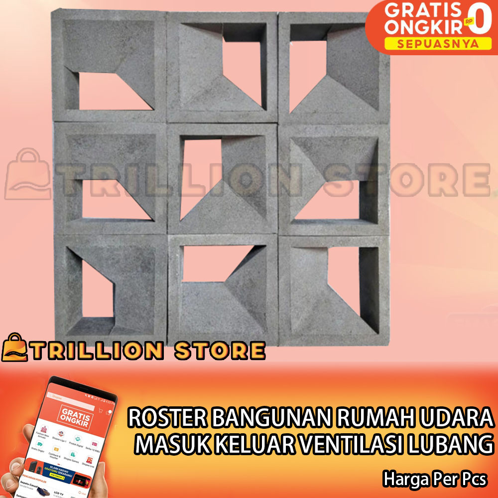 Roster Beton Loster Lubang Angin Rooster Bata Batu Marmer Granit Masuk Keluar Motip Lobang Angen Ger