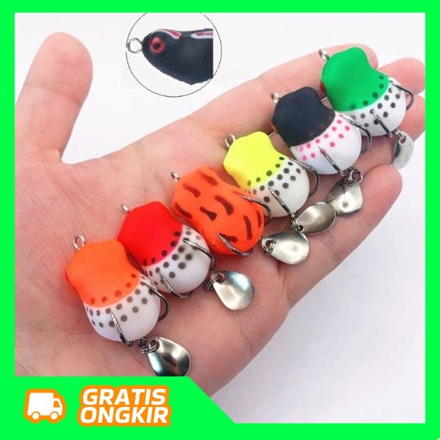 UMPAN PANCING /FLOATING MINNOW/FISHING LURE BENTUK KODOK UMPAN PANCIBG KODOK PALSU TIRUAN MURAH ORIG