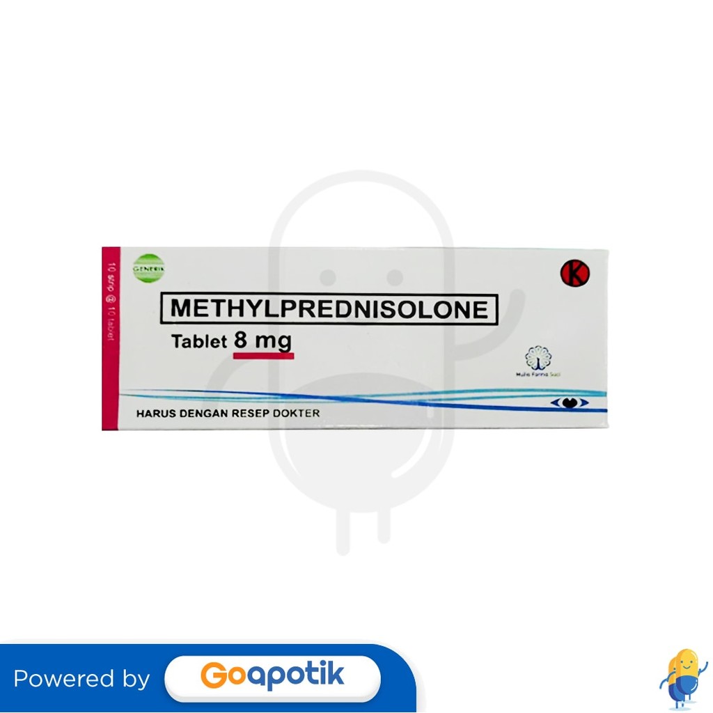 Methylprednisolone Mulia 8 Mg Box 100 Tablet