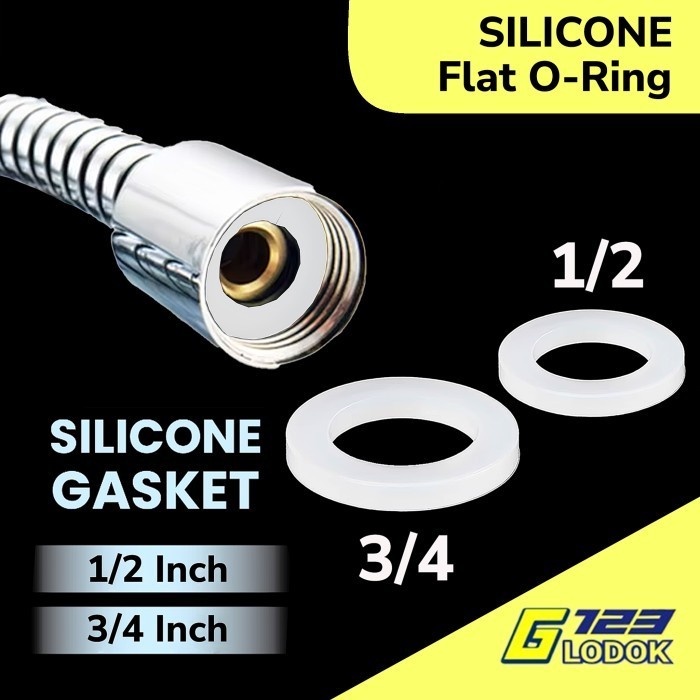 Karet O Ring Seal Datar Drat Luar 1/2 3/4 Inch Grommet Cincin Filter Washer Keran Pipa Selang Shower