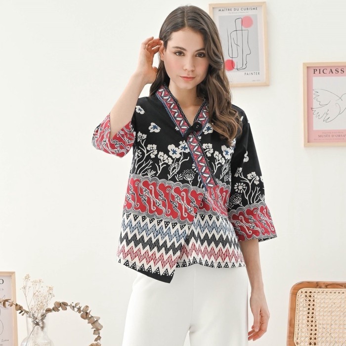 Set Couple Batik Modern / Baju Seragam Family - BRI Series - Gea-262, Jumbo