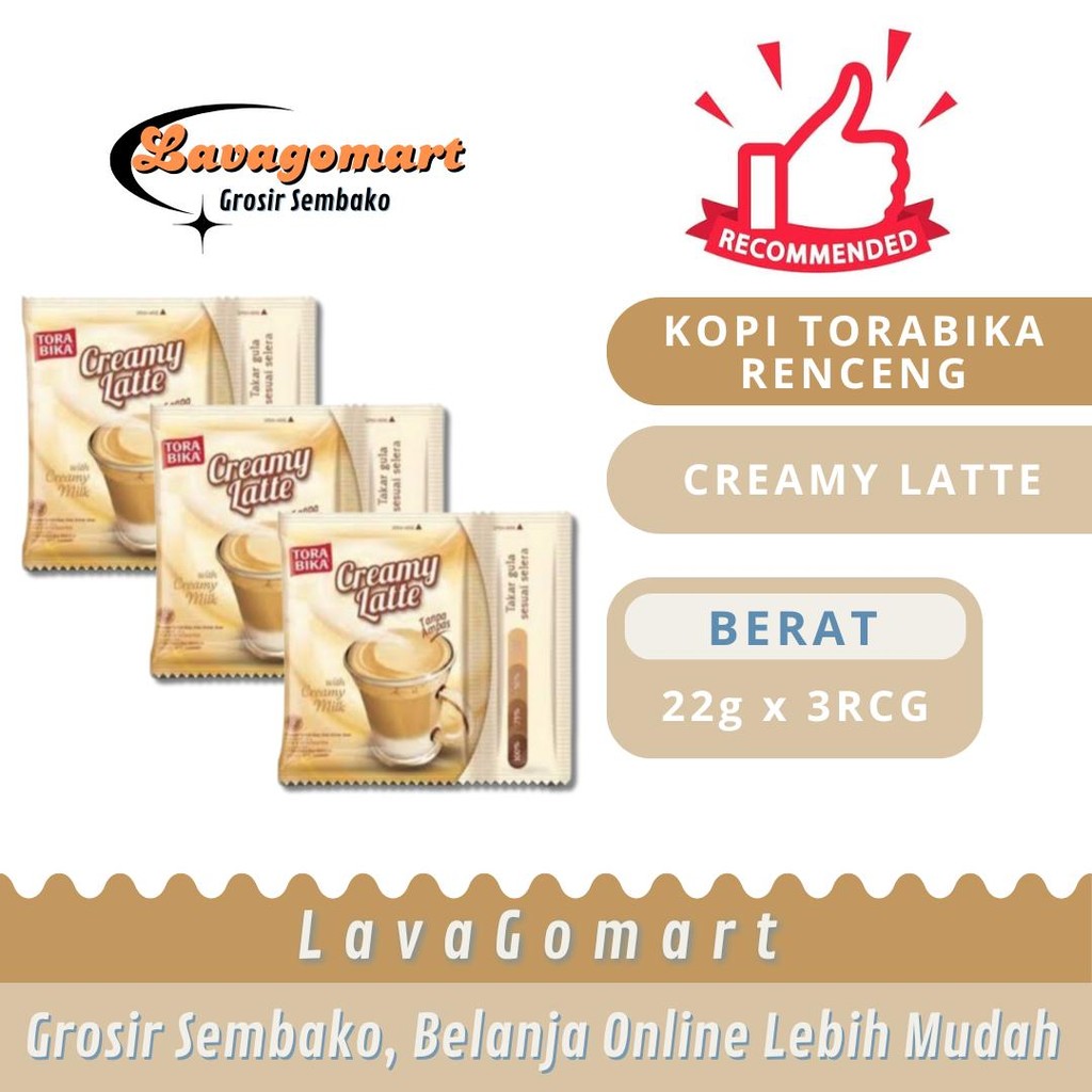 

TORABIKA KOPI INSTANT CREAMY LATTE RCG 10x22g - 3 RENCENG - LAVAGOMART - BANDUNG