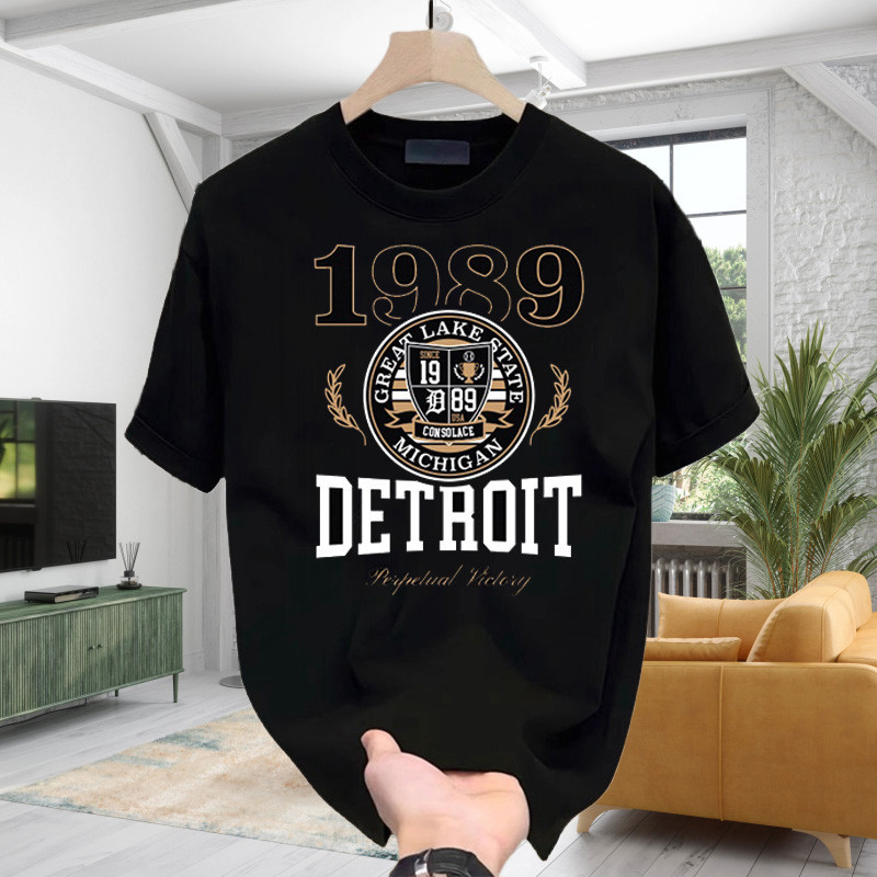 Consolace Detroit T Shirt Vintage Second Kaos d Pria Wanita  Baju UnisexPakaian Berkualitas kaos  Da