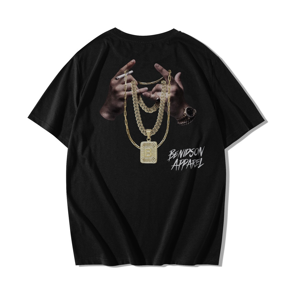 T-Shirt Kaos Baju skena cowok BENIDSON Vintage Casual Cotton Oversize