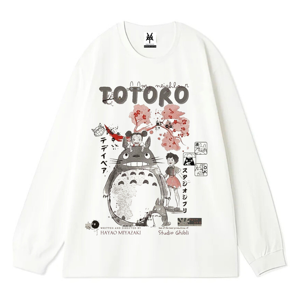 Patternmerch "my neighbor totoro sakura day" Oversize T-Shirt | Longsleeve Oversized | Kaos