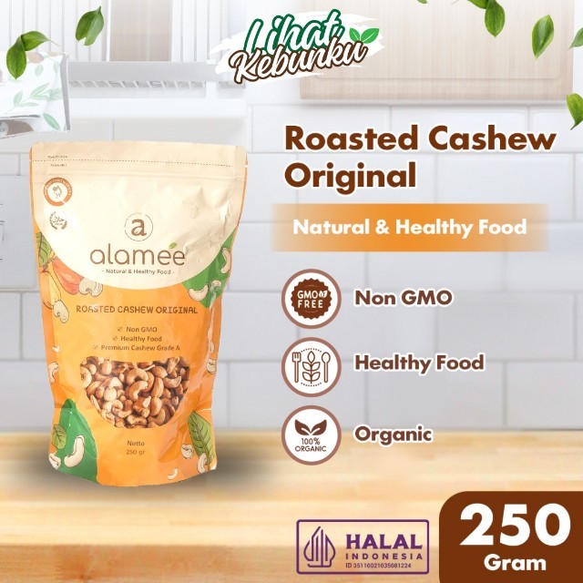 

ALAMEE Kacang Mente Panggang Mede Mete Roasted Cashew Premium Grade A Oven Matang 250 gram LIHAT KEBUNKU