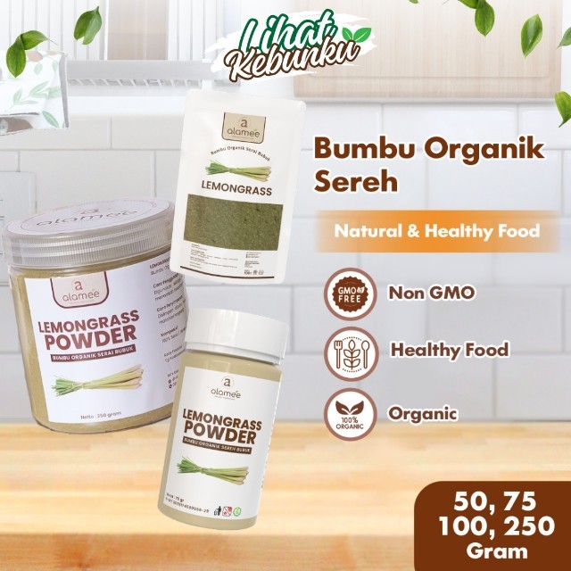 

ALAMEE Sereh Bubuk Lemongrass Powder Bumbu Dapur Organik Serai Murni Asli Tanpa Campuran LIHAT KEBUNKU