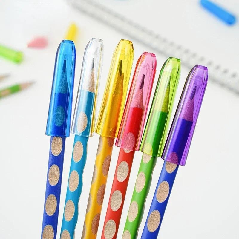 

Pencil Protective Cover Protective Cap Mixed Color Plastic Pen Cap Color Pencil Extender Pen Tip Protective Cover