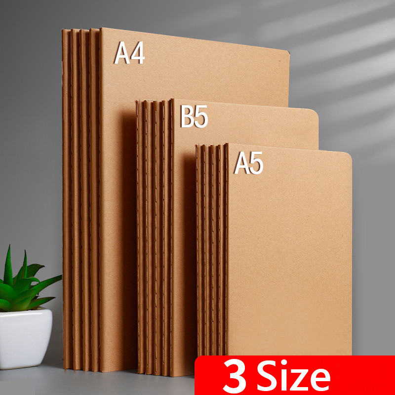 

A4/A5/B5 Sketchbook Diary Notebook Blank Grid Line Notepad Drawing Painting Graffiti Sketch Book Office School Supplies