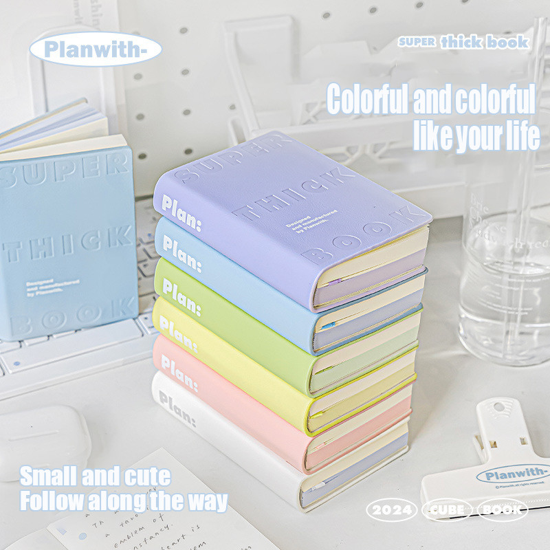 

Rectangular Soft Book Simple INS Style Student Writing Learning Manual Portable Notebook with 160 Sheets Papers for Work Diary