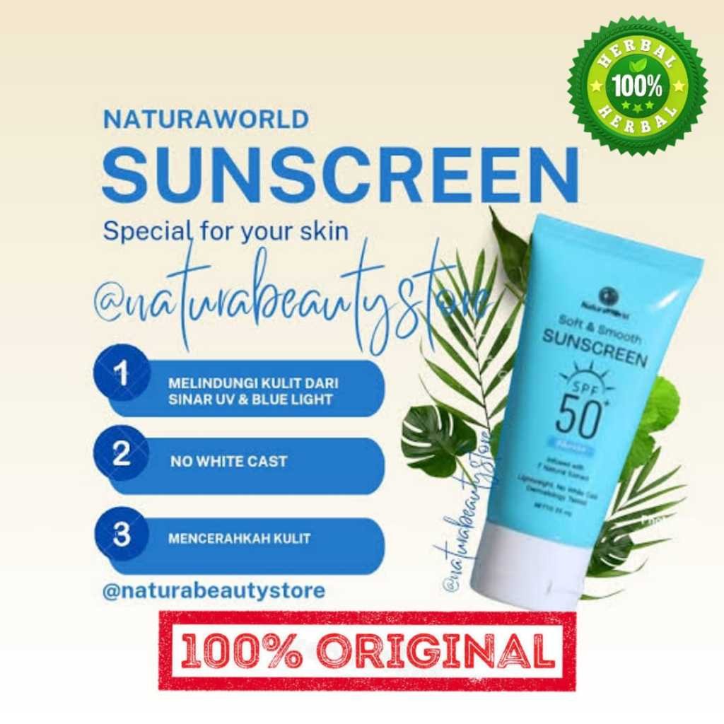 SUNSCREEN SPF 50+ NATURA WORLD 1 TUBE 25ML ORIGINAL NATURA WORLD
