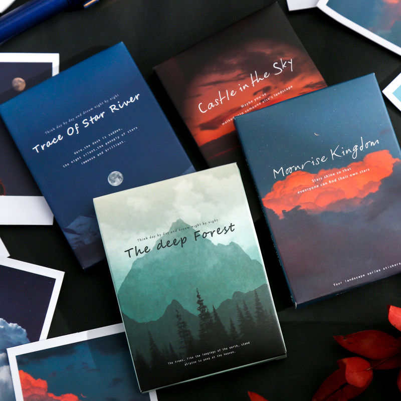 

30pcs/box cute book flower stationery sticker landscape travel sticker DIY decorative glue sticker diary school supplies lomo